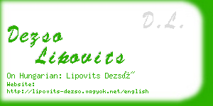 dezso lipovits business card